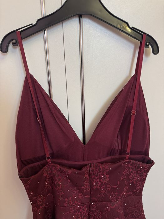 Официална червена (бордо) рокля