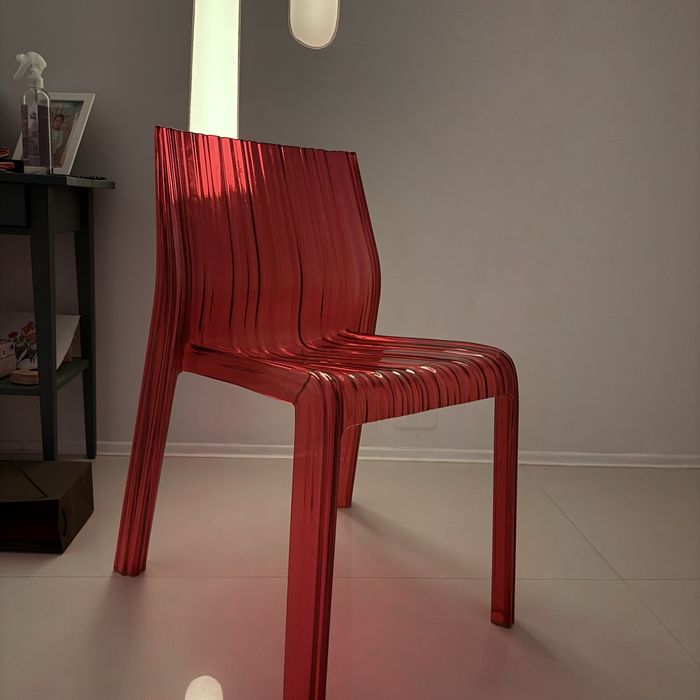 Scaun Kartell Frilly original, design policarbonat chihlimbar