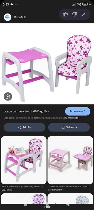 Scaun de masa 2 in 1