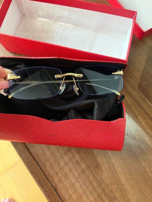 Ochelari cartier albastru auriu