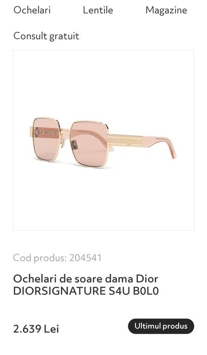 Ochelari soare DIOR SIGNATURE S4U BOLO noi