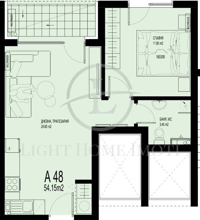 Реф. 2793 Двустаен Смирненски / Нова Луксозна Сграда