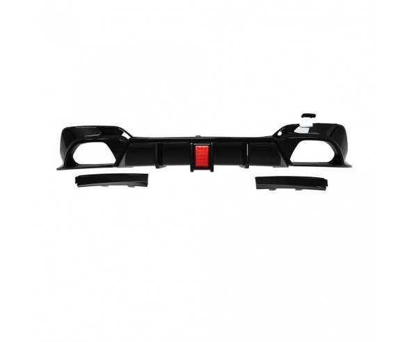 Difuzor LED cu Splitere Bara M BMW G20 G21, Evacuari Duble, 340 style