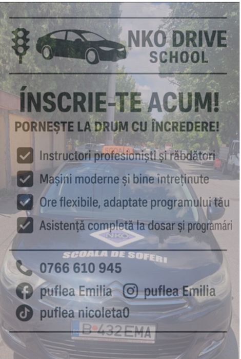 Instructor auto femeie categoria B