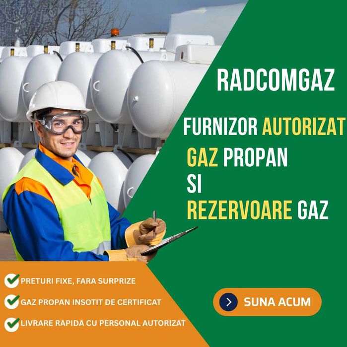 Gaz Propan 3,49 lei/litru - Pret Fix, Calitate Certificata, Livrare in 48h