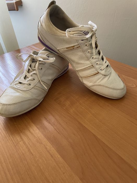 Adidași Kappa - albi cu detalii mov