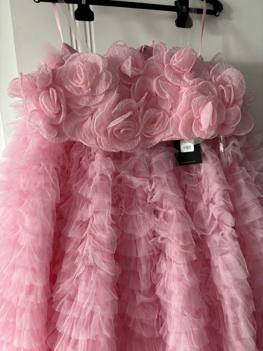 Vând set doua piese Tulle fin Roz bombon/pastel (Pink)-NOU