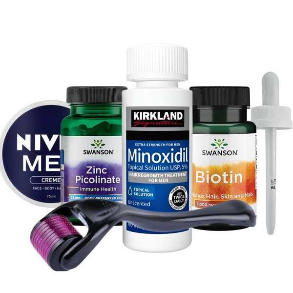 Kit complet pentru creşterea bărbii, Tratament (1 luna)