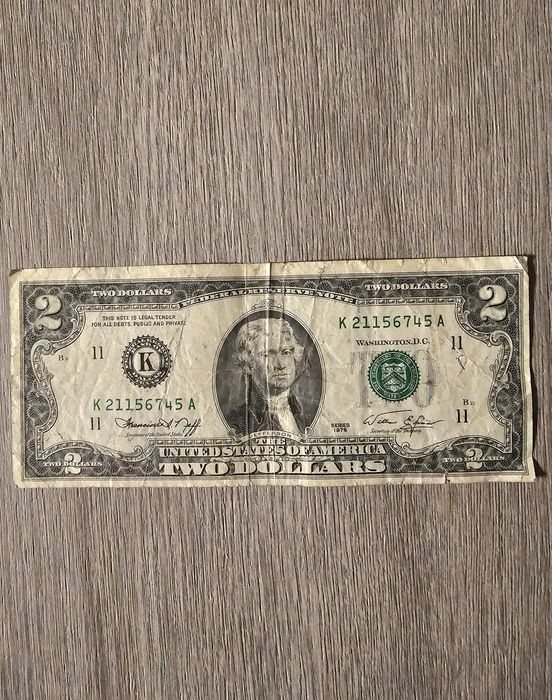 Bancnota 2 $, editie 1976, pentru colectionari