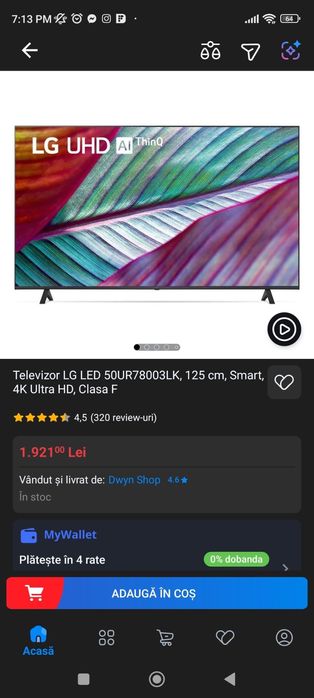 Televizor LG 50UR78003LK