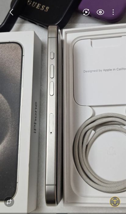 iPhone 15 PRO, 256 Gb, baterie 88%, Full Box, stare CA NOU