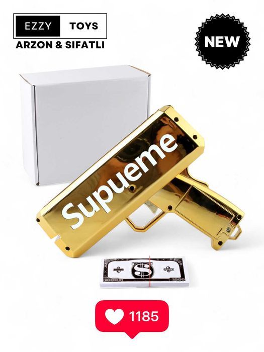 Supreme pul sochar pistolet/Пистолет-распылитель для денег Supreme