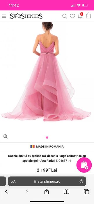 Rochie Ana Radu roz pudrat