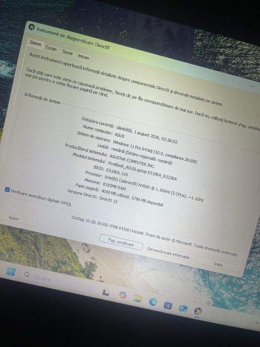 ASUS VivoBook E510KA – laptop 15.6”, Intel, 475 GB stocare