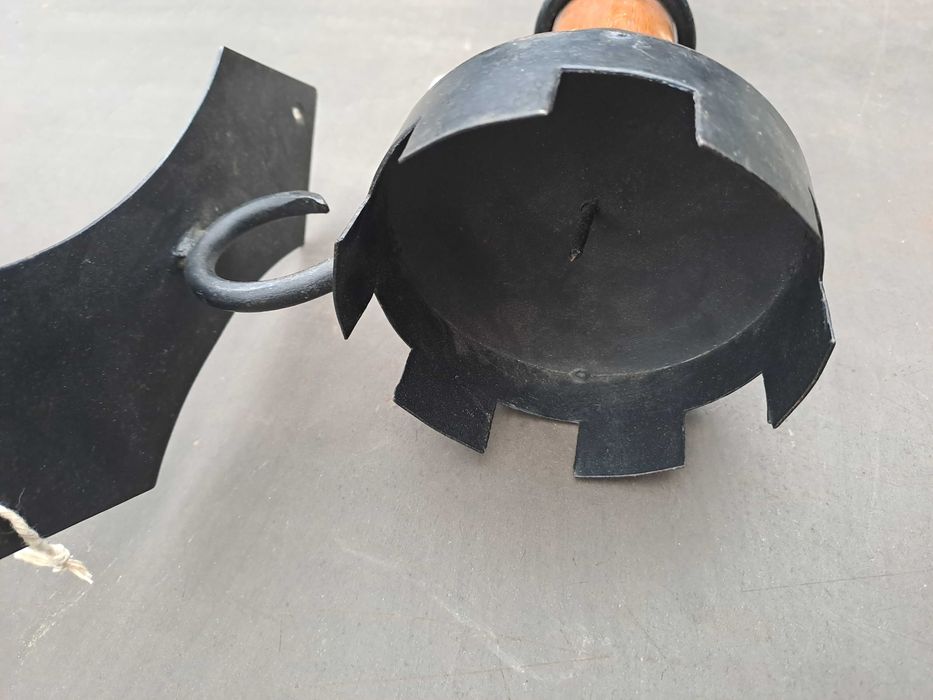 faclie medievala lemn metal 45 cm