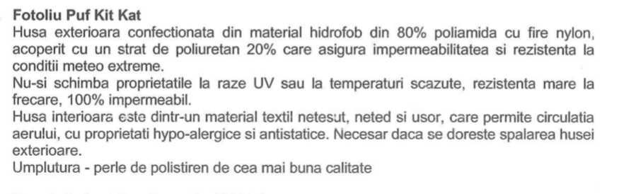 Fotoliu Tip Bean Bag