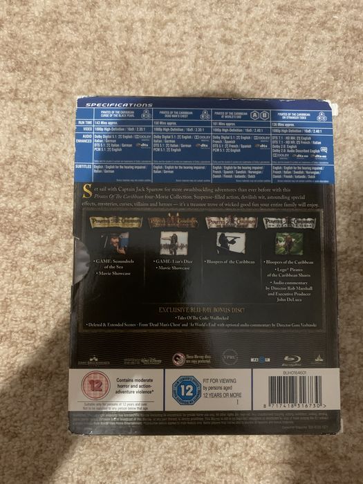 Карибски пирати 1-4/ pirates of the caribbean 1-4 blu-ray