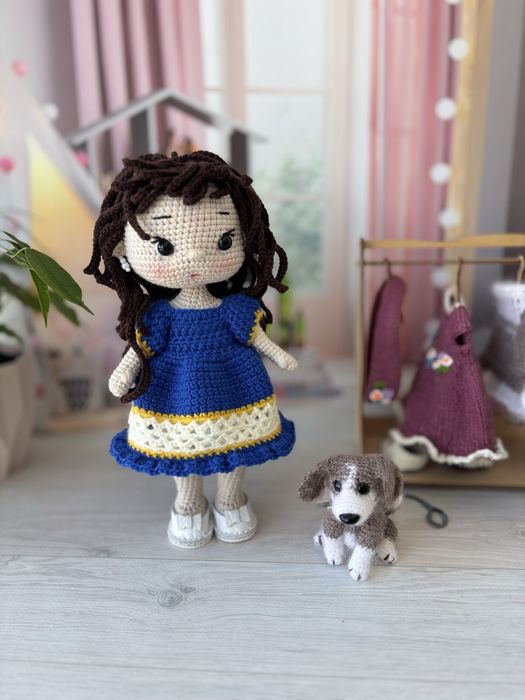 Кукла вязанная, игрушки Астана