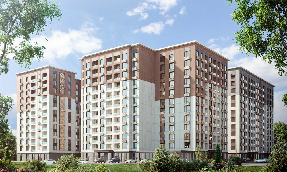 Уютная евродвушка 48 м² с видом во двор в ЖК NRG Jomiy (кадастр)