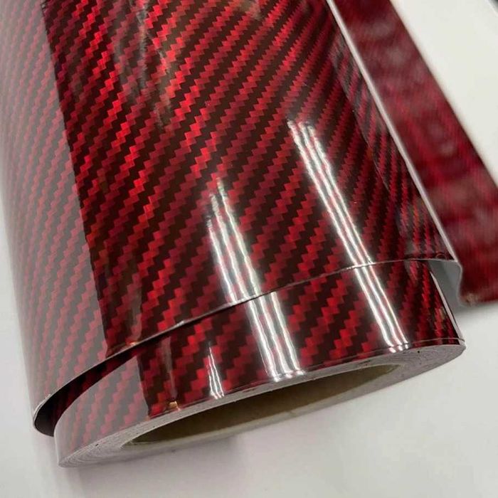 Folie Carbon PREMIUM 9D 1,5m x 1m, negru,rosu,portocaliu,verde,auriu