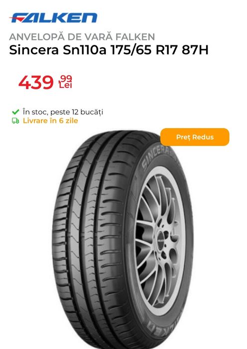 Anvelope vară Falken 175/65 R17