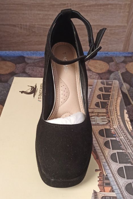 36р, БУ, замшевые туфли на платформе,
