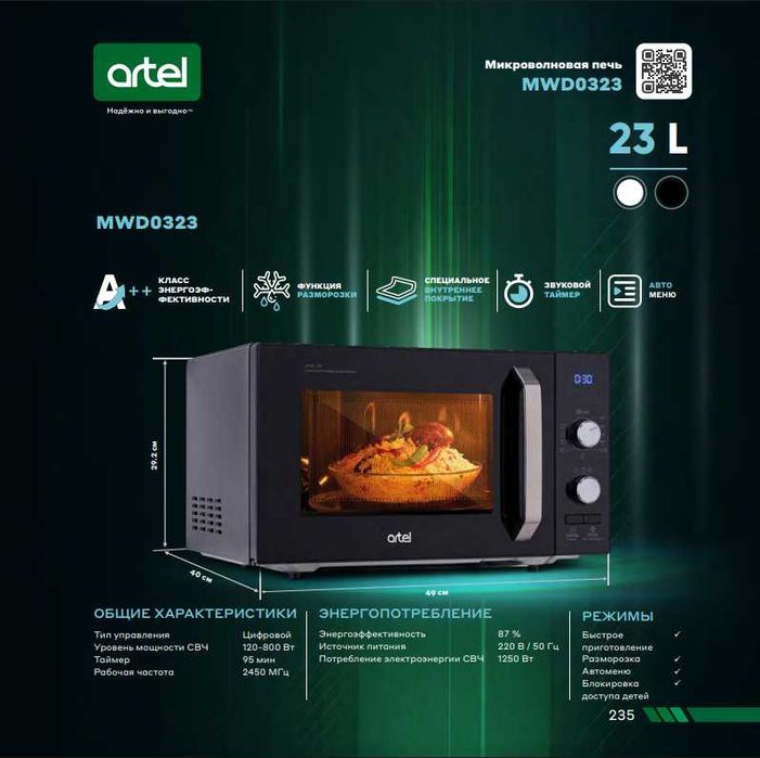 Микротўлқинли печь! АРЗОН! ARTEL! Микроволновая печь! Mikrovolnovka!