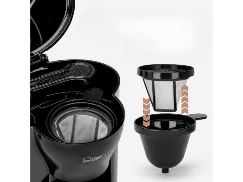 Кафемашина за Шварц Кафе с Керамична Черна Чаша Clatronic KA 3356