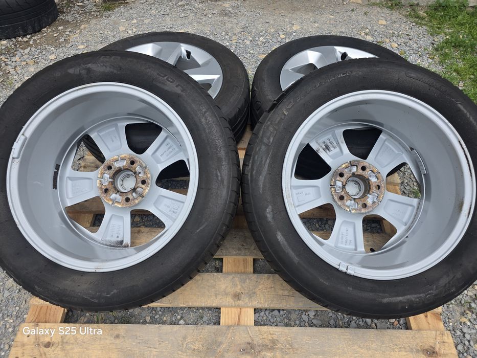 Лети джанти 17ки 5х114.3 Nissan + летни гуми 215/60/17 Riken