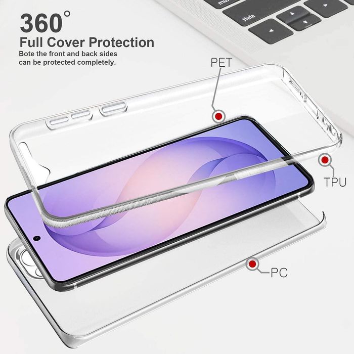 Прозрачен 360° градуса кейс за samsung galaxy s26 ultra