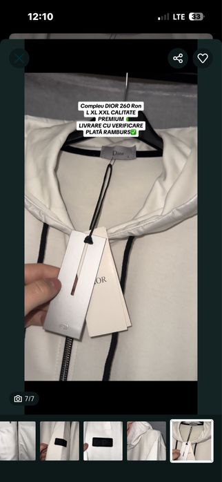 Compleu Dior Alb Calitate Premium