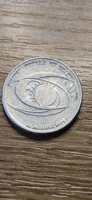 Moneda aniversara 500 lei eclipsa de soare 1999