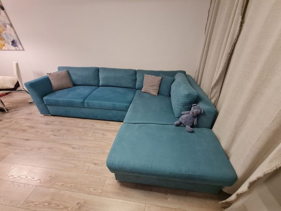 Ъглов диван Тоскана - тюркоаз