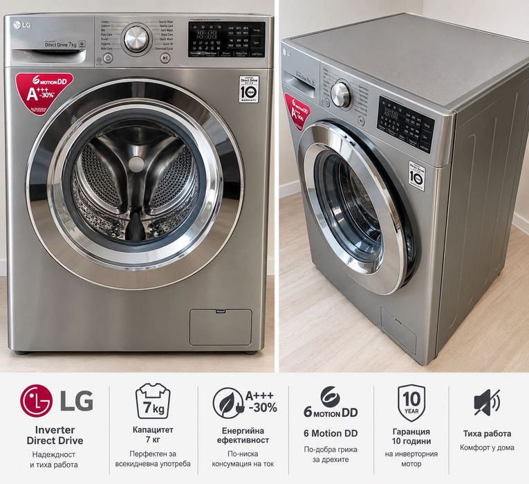 Пералня LG F4J5QN7S