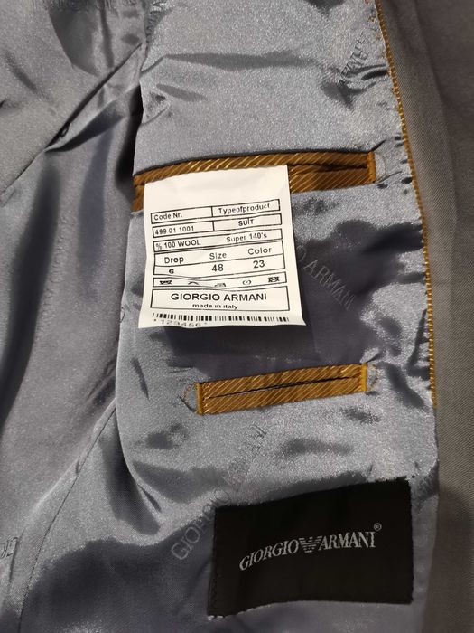 Чисто нов костюм GIORGIO ARMANI - Сив цвят