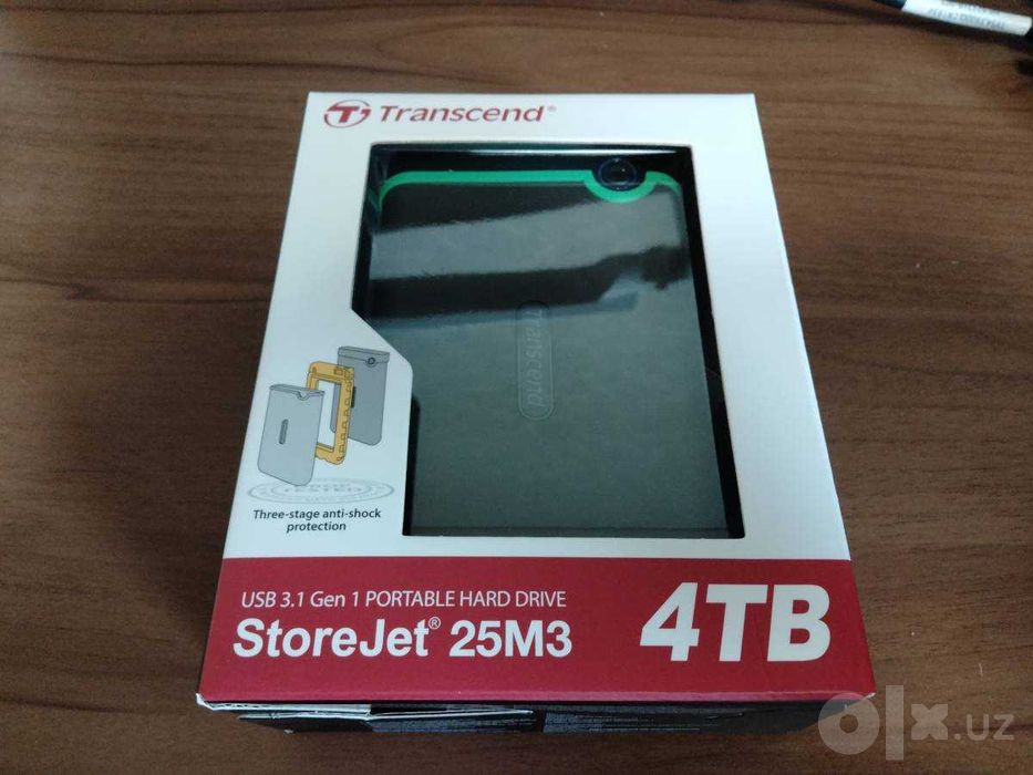 Transcend StoreJet 25M3 — 4TB запечатанный зеленый