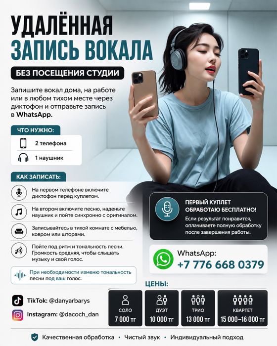Звукозапись онлайн удаленка не приходя в студию