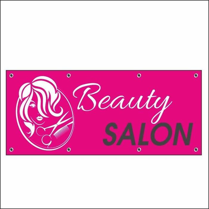 Banner Beauty Salon, 250 cm x 100 cm-lichidare stoc - 50%