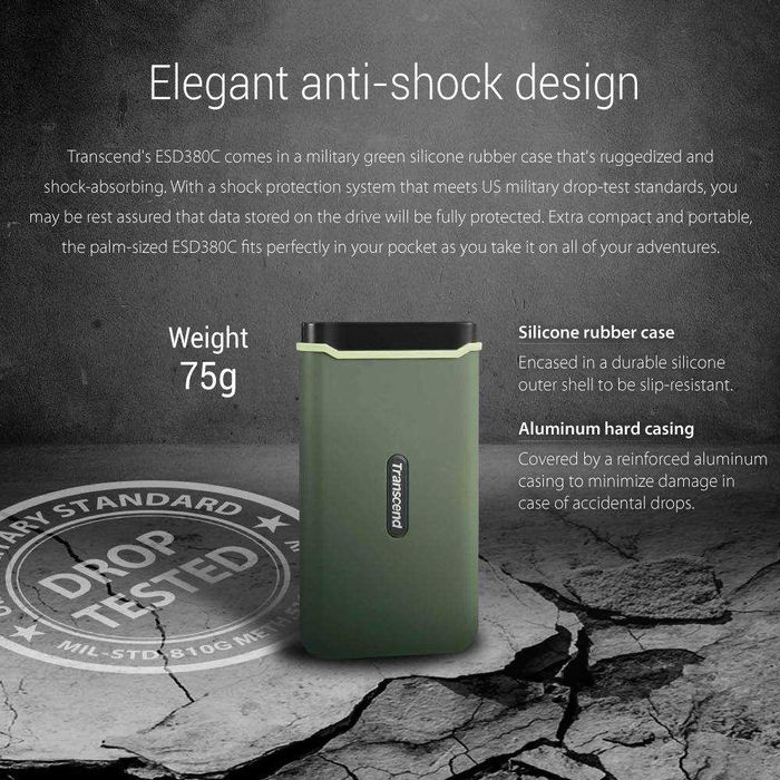 Transcend ESD380C 1TB — прочный портативный SSD. Есть доставка