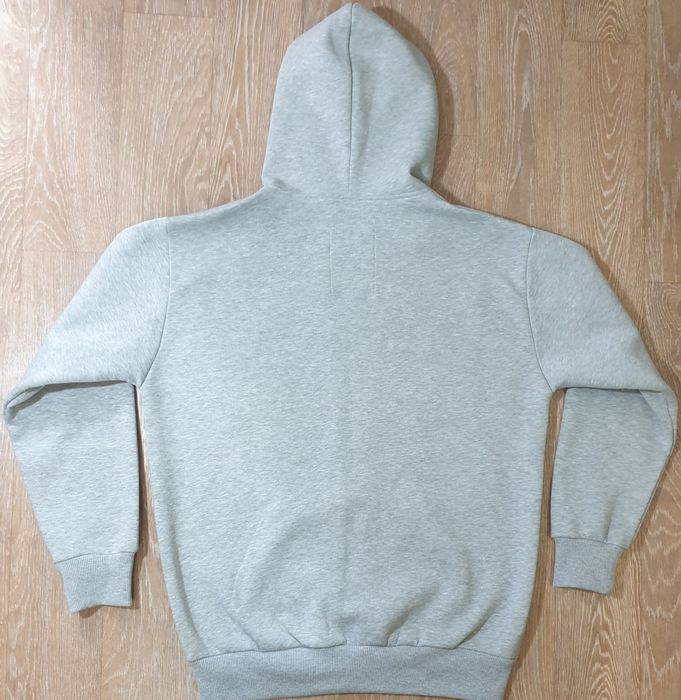 Серое ретро zip hoodie