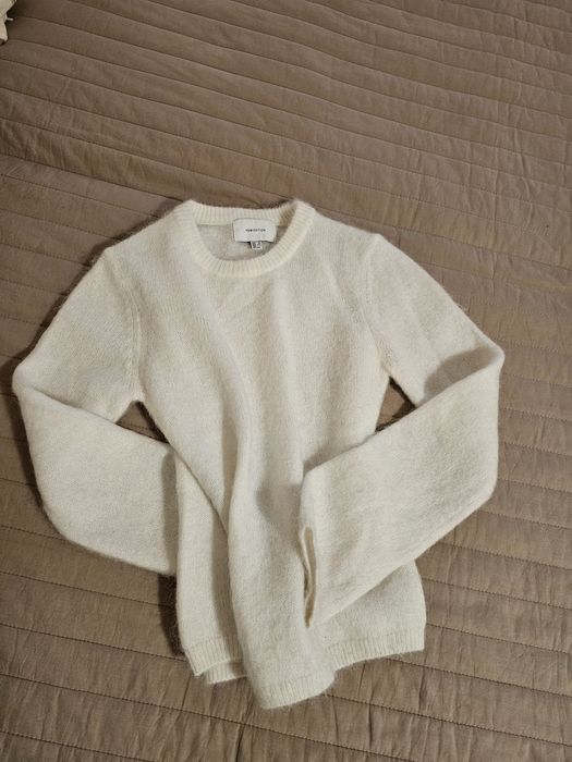 Pulover casmir 100% alb XS, HM