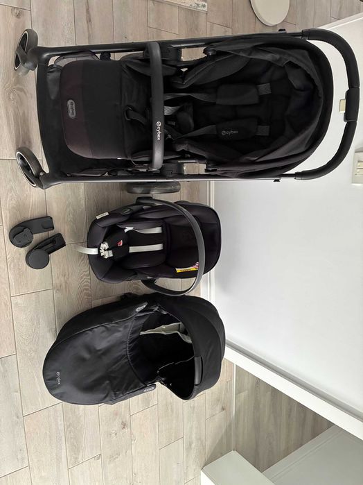Carucior Cybex, Balios S Lux 3 in 1 BLK, Moon Black