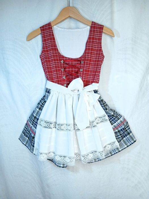 Dirndl fetițe 7-8 ani Nr 128-134cm Sarafan tirolez Rochie bavareza sas