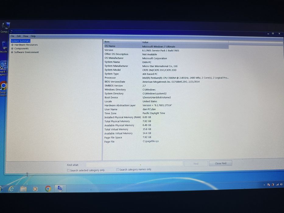 Leptop MSI CR70( MS-1759