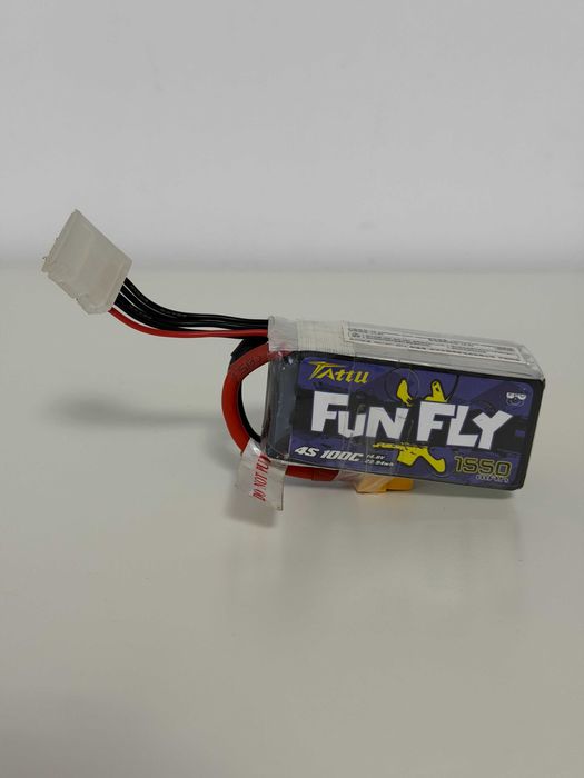 2 бр. Нови LiPo батерии Tattu Fun Fly 1550mAh 4S 100C (за FPV дрон)