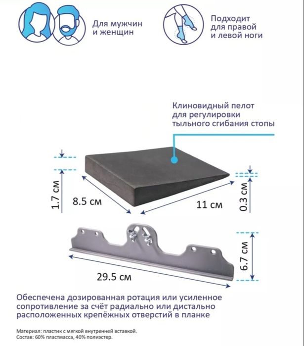 Бандаж для голеностопного сустава деротационный ортез