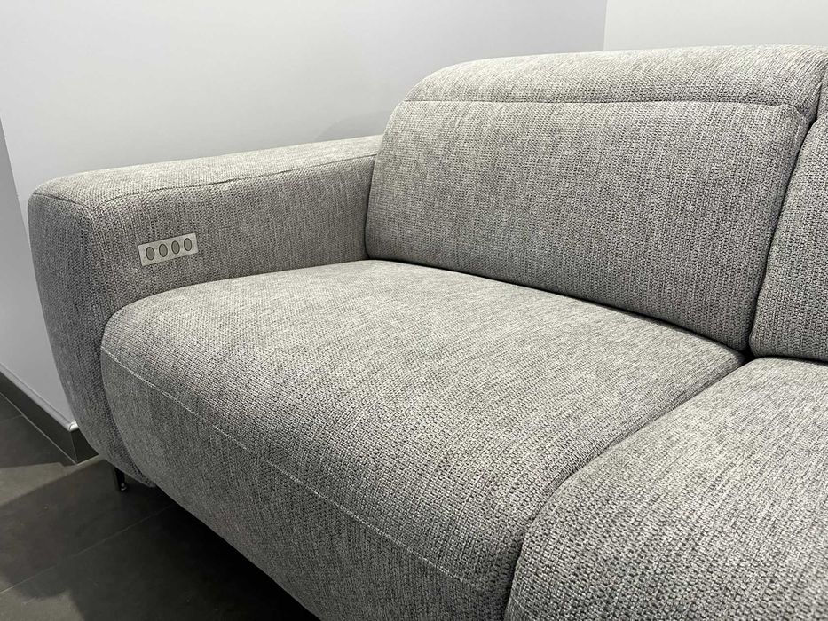 Canapea Premium din Material Textil cu Fotoliu Electric