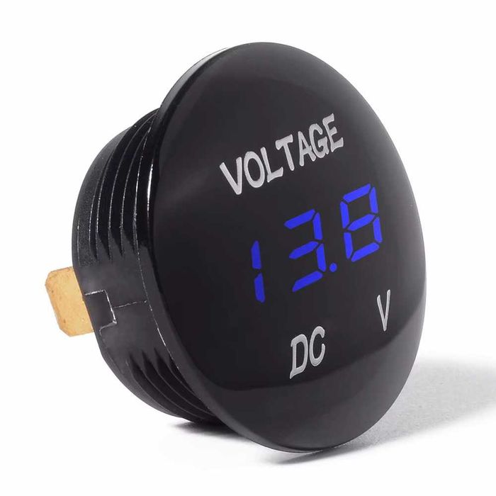 VOLTMETRU Auto Moto 12/24v Led digital rotund rosu verde albastru A083
