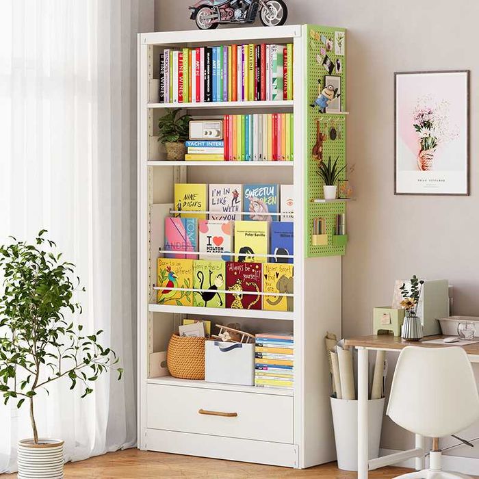 Книжный шкаф из прочного металла для хранения книг и документов