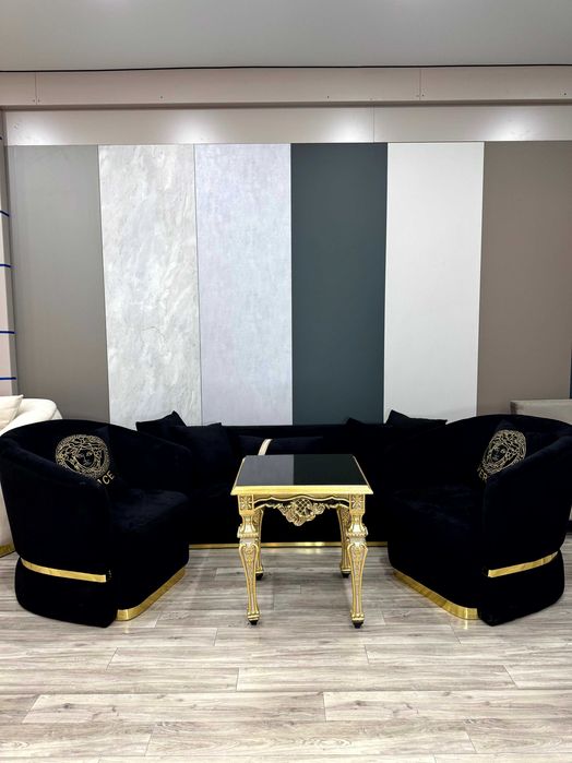 Дизайнерский комплект мягкой мебели. Диван+2кресла+жур.столик